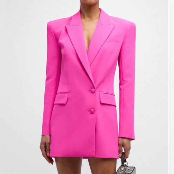 NWT L’AGENCE Marlee Blazer Dress, Hot Pink Rhodamine color, Size Small - Picture 4 of 8